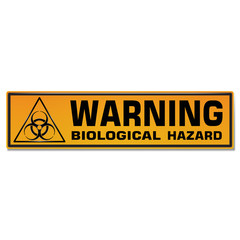 Vector and illustration graphic style,biological hazard symbol,Yellow rectangle Warning Dangerous icon on white background,Attracting attention Security First sign,Idea for presentation EPS10