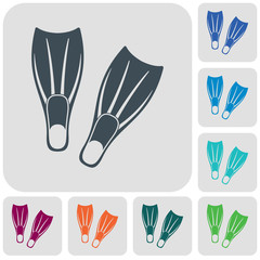 Diving flippers icon