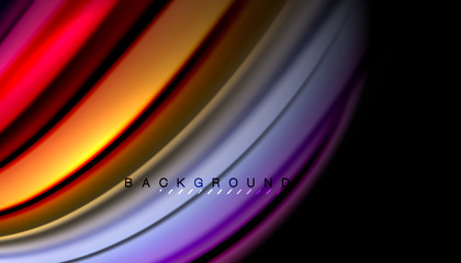 Abstract wave lines fluid color stripes