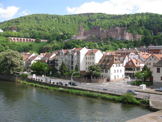 Heidelberger Schloß über dem Neckartal