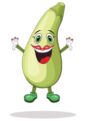 Zucchini vegetable vector