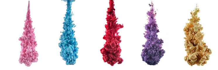 color splashes of ink