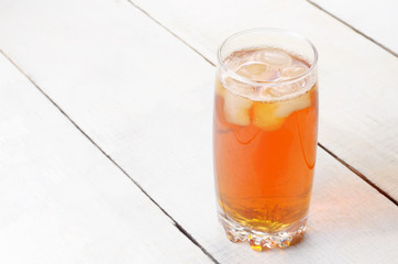 Lime and mint Fruit beer with ice