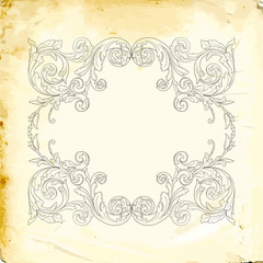 Vector baroque of vintage elements for design. 