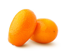 kumquat isolated on white background, clipping path, full depth of field