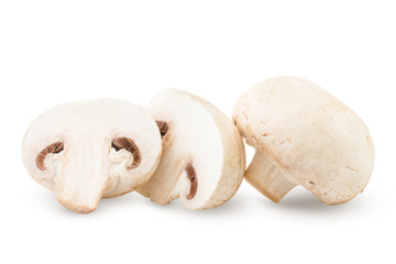 mushroom, champignon, isolated on white background, clipping path, full depth of field