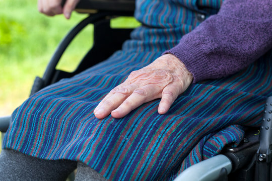 Elderly disabled woman