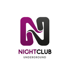 Night Club vector letter N icon