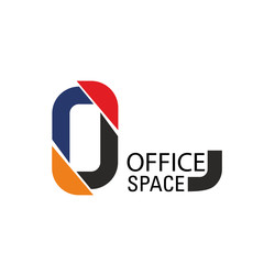 Office space vector letter O icon