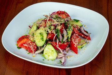 Georgian salad with onion