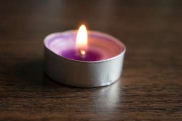 Obraz na płótnie Canvas Photo of a burning candle.