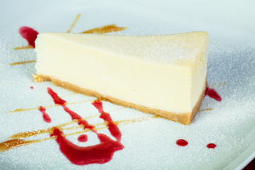 Sweet Cheesecake with syrope