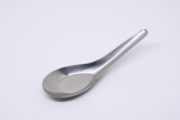 Spoon stainless steel on isolate background