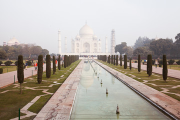 View of the Taj Mahal, Agra, Uttar Pradesh, India