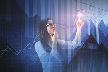 Investment, trade and fund management concept