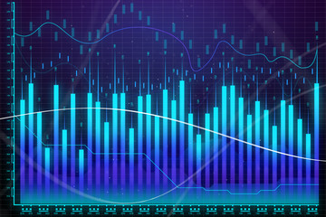 Naklejka premium Market growth, finance and trade concept