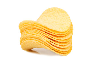 Stack of potato chips