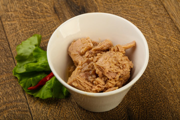 Canned tuna fish