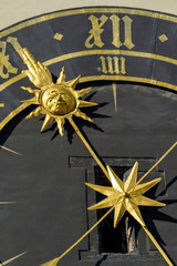 Astronomical dial of the Zytglogge, medieval clock tower, Bern, Switzerland
