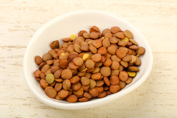 Raw lentils