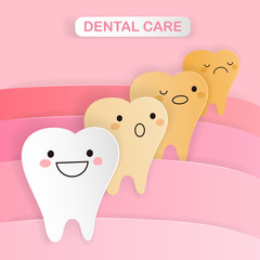 tooth with dental care concept