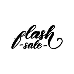 Lettering design with a phrase "Flash Sale". Vector illustration.