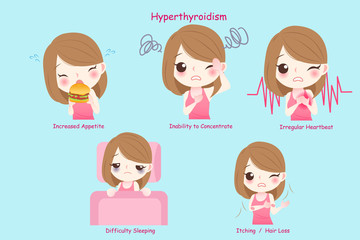 woman with hyperthyroidism