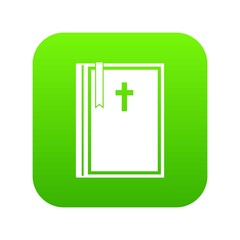 Obraz premium Bible icon digital green for any design isolated on white vector illustration