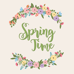 Spring Time - floral illustration - vector eps10