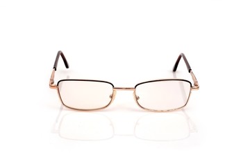 Glasses isolated on white background for the design of portraits