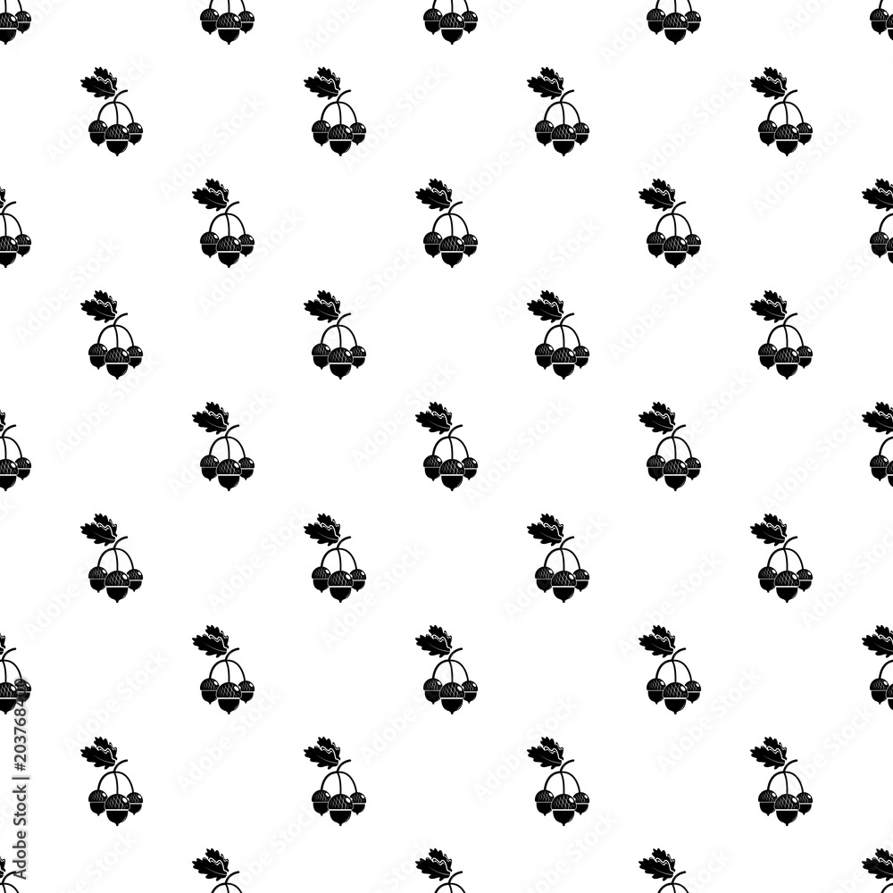 Poster Acorn pattern vector seamless repeating for any web design
