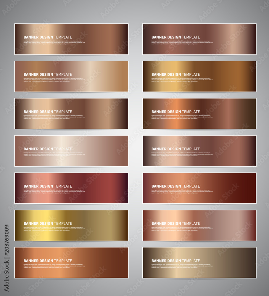 Canvas Prints bronze gradient vector banners