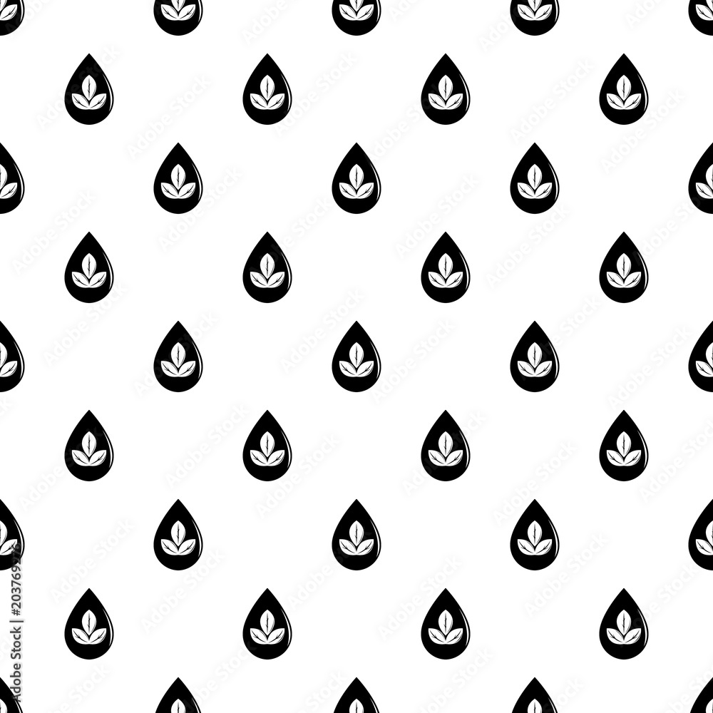 Poster drop eco pattern vector seamless repeating for any web design