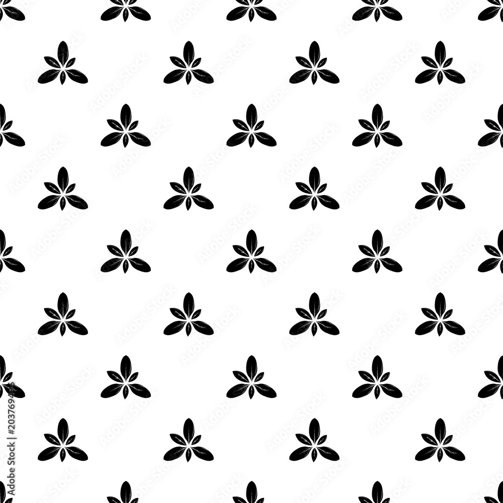 Poster Leaf pattern vector seamless repeating for any web design