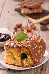 Chocolate hazelnut cake. 