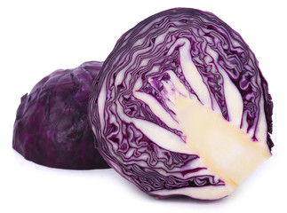 Fototapeta premium Purple cabbage isolated on white background
