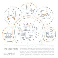 Website Banner and Landing Page of Construction Machinery.