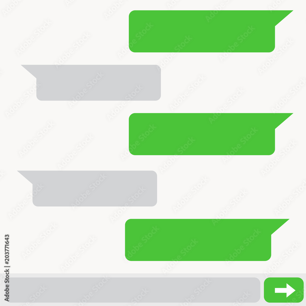 Wall mural mobile ui kit chat messenger. chat app template interface vector. screen mobile chat