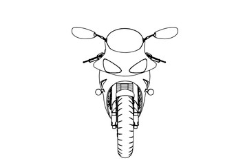 sketch of a sport motorcycle vector