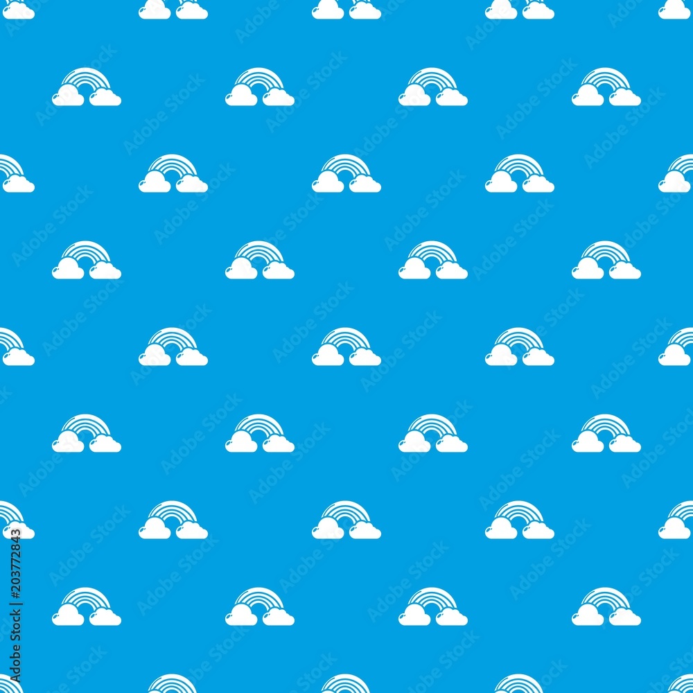 Poster rainbow pattern vector seamless blue repeat for any use