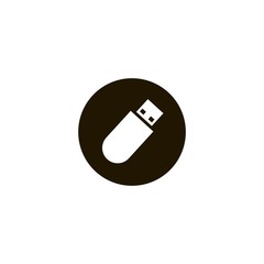 usb flash driver icon. flat design