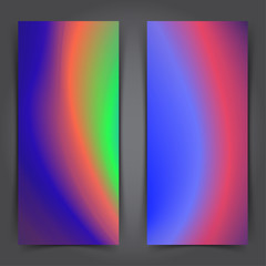 Two abstract vertical abstract colorful posters mock-up