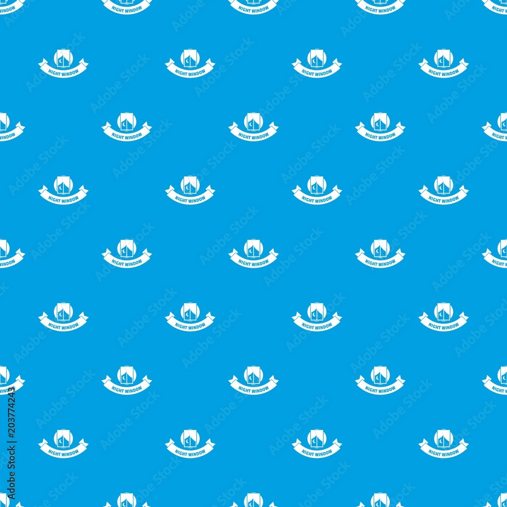 Poster night window pattern vector seamless blue repeat for any use