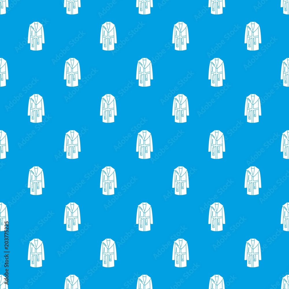 Poster bathrobe pattern vector seamless blue repeat for any use