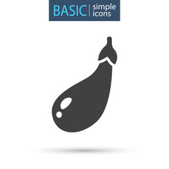 Eggplant simple icon