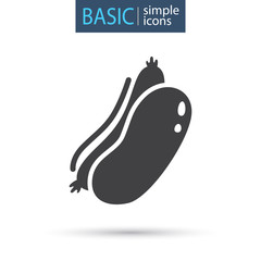 Hot dog simple icon