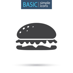 Hamburger simple icon