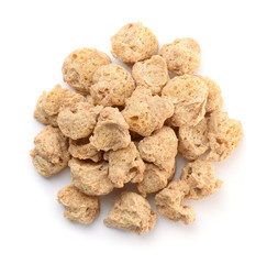 Top view of soya chunks