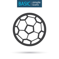Sport equipment simple football icon