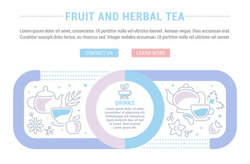 Website Banner and Landing Page of Fruit and Herbal Tea.